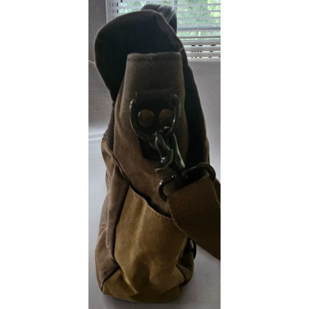 Newhey Waterproof Waxed Canvas Messenger Bag Olive Army Green Laptop Briefcase